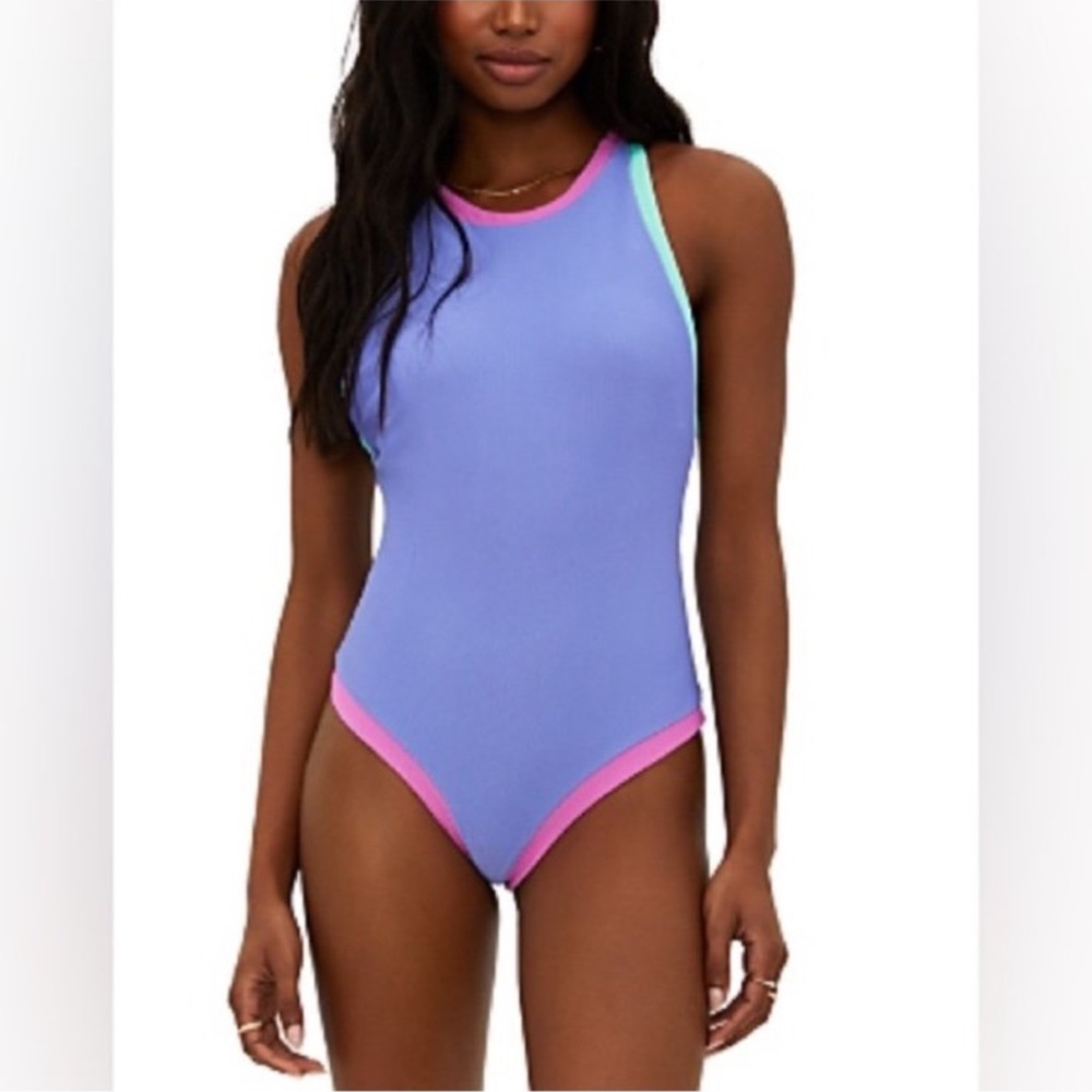 NWT Beach Riot Steph Ribbed One Piece Swimsuit